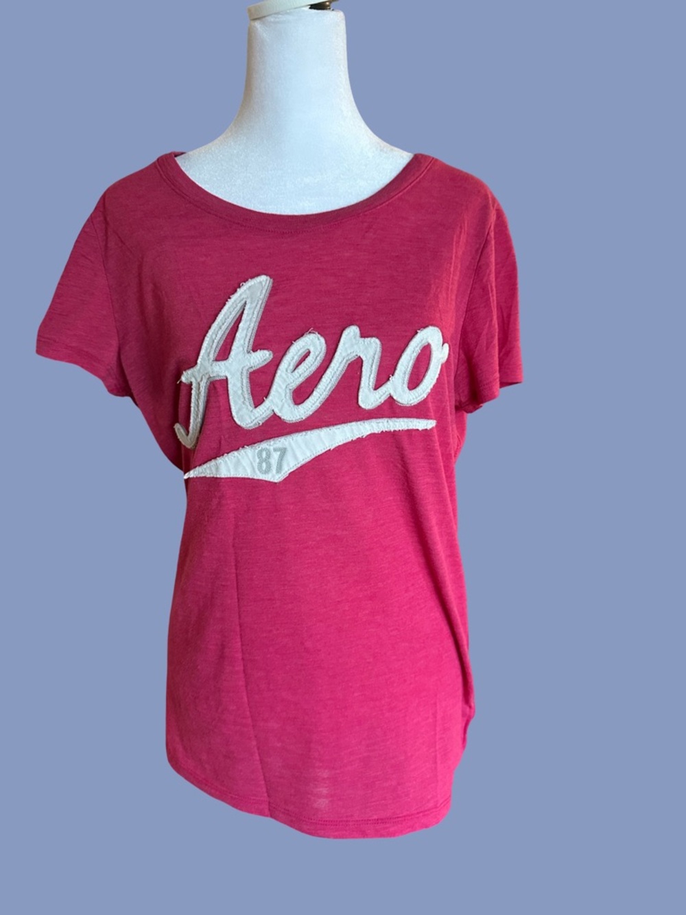 Aeropostale Hot Pink 'Aero' Logo Short Sleeve Tee